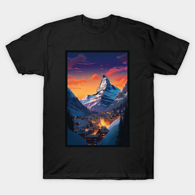 Zermatt,Matterhorn,Switzerland,Poster T-Shirt by BokeeLee